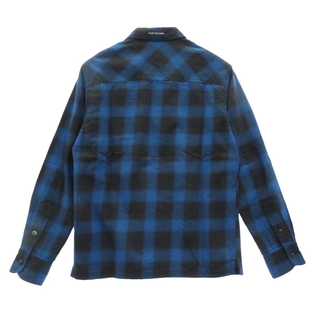 NEIGHBORHOOD ネイバーフッド 16SS 161ARNH-SHM04 B&C/C-SHIRT.LS オンブレ チェック 長袖 ネルシャツ ブルー系 ブラック系 M【中古】
