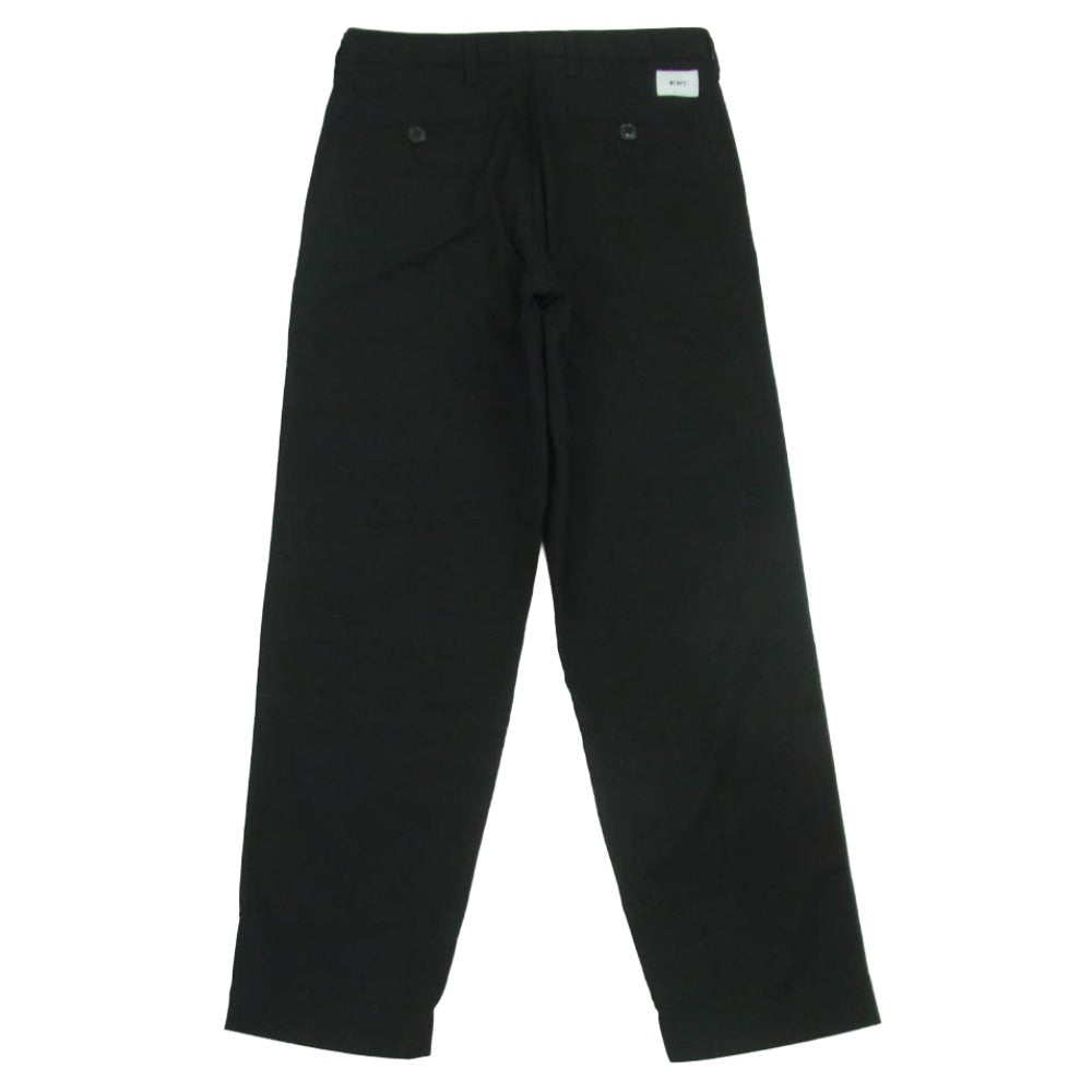 WTAPS ダブルタップス 23SS 231BRDT-PTM06 TROUSERS CTPL. TWILL トラウザー コットン ツイル パンツ ブラック系 01【中古】
