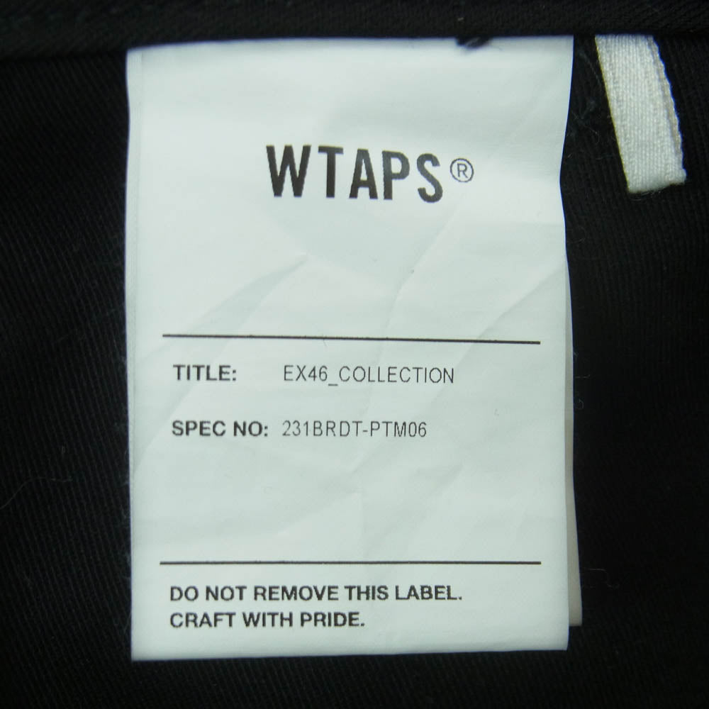 WTAPS ダブルタップス 23SS 231BRDT-PTM06 TROUSERS CTPL. TWILL トラウザー コットン ツイル パンツ ブラック系 01【中古】