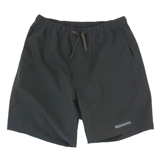 WACKO MARIA ワコマリア NANGA ナンガ 25SS NANGA COMFY SHORTS ナンガ コンフィー ショーツ リフレクティブ ロゴプリント ブラック系 M【中古】