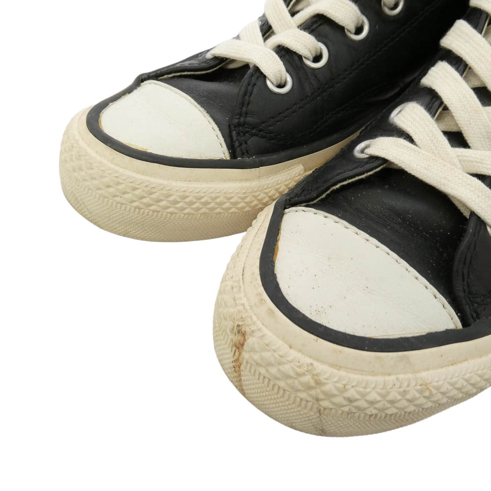 HYSTERIC GLAMOUR ヒステリックグラマー ロゴ レザー ハイカット スニーカー ブラック系 6【中古】