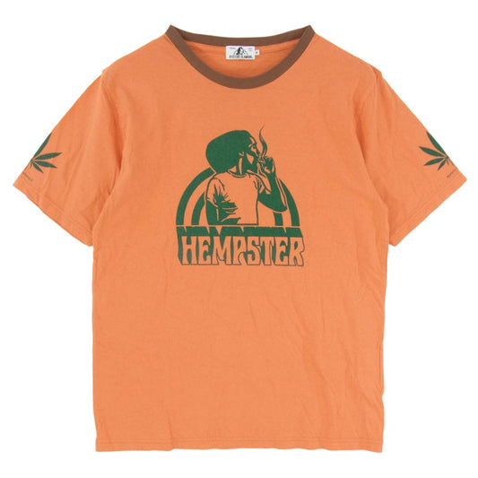 HYSTERIC GLAMOUR ヒステリックグラマー 19SS 02192CT09 両面プリント トリム Tシャツ 半袖カットソー オレンジ系 M【中古】