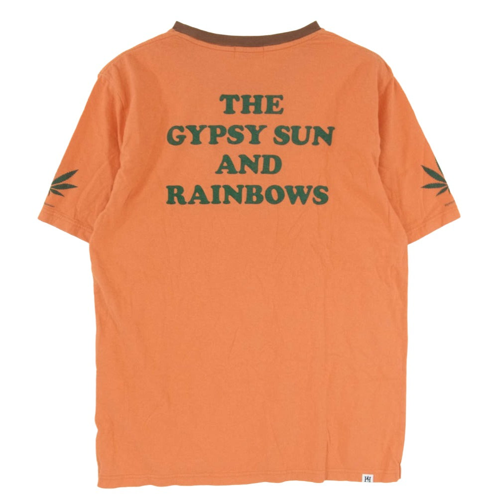 HYSTERIC GLAMOUR ヒステリックグラマー 19SS 02192CT09 両面プリント トリム Tシャツ 半袖カットソー オレンジ系 M【中古】