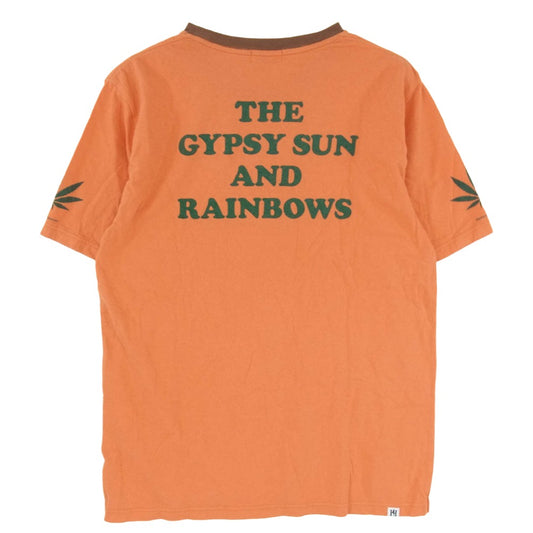 HYSTERIC GLAMOUR ヒステリックグラマー 19SS 02192CT09 両面プリント トリム Tシャツ 半袖カットソー オレンジ系 M【中古】