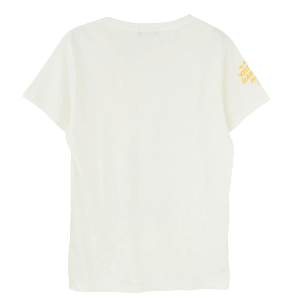 HYSTERIC GLAMOUR ヒステリックグラマー 11181CT03 × PLAY BOY プレイボーイ ロゴプリント Tシャツ 半袖カットソー オフホワイト系 FREE【中古】