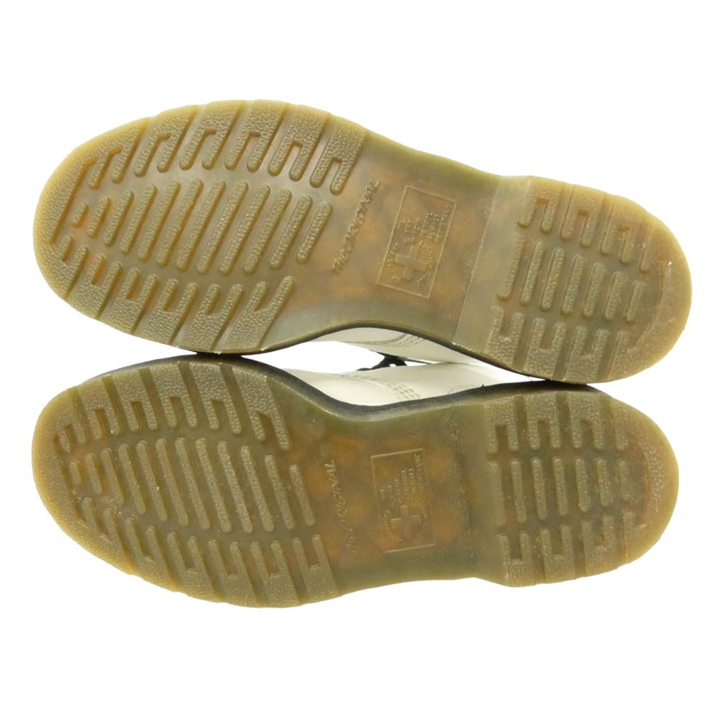 Dr.Martens ドクターマーチン 1460 ８ホール レザー ショート ブーツ ホワイト系 ブラック系 UK5【中古】