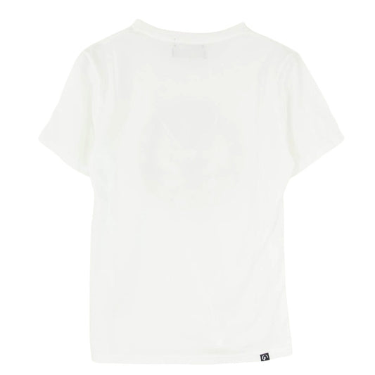 HYSTERIC GLAMOUR ヒステリックグラマー 0233CT24 × mastermind JAPAN マスターマインドジャパン ガール スカル プリント Tシャツ 半袖カットソー ホワイト系 M【中古】