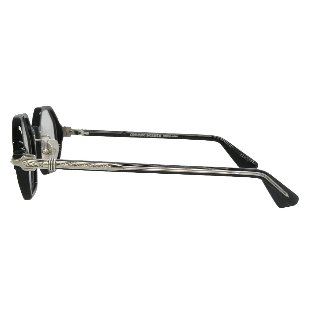 CHROME HEARTS クロムハーツ（原本無） 46□23-141 CLITCO-A オクタゴン フレーム 眼鏡 アイウェア フレーム：ブラック系　レンズ：クリア 46□23-141【極上美品】【中古】