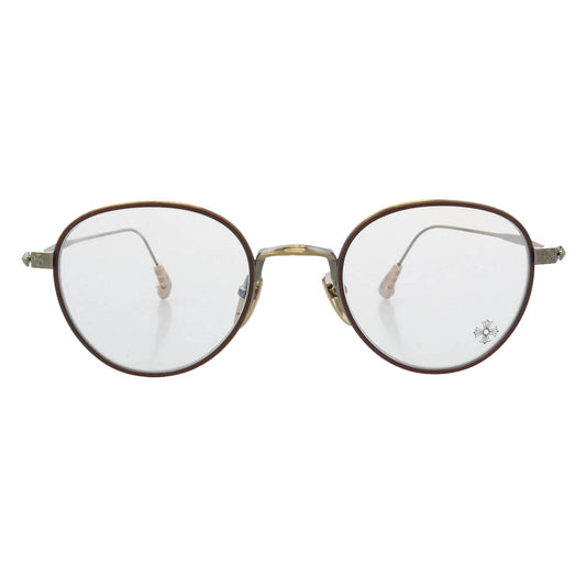CHROME HEARTS クロムハーツ（原本無） 49□22-150 BONE PRONE IV 18KGP CHプラス テンプル メタル 眼鏡 アイウェア ゴールド フレーム：ブラウン系、ゴールド系　レンズ：クリア系 49□22-150【極上美品】【中古】