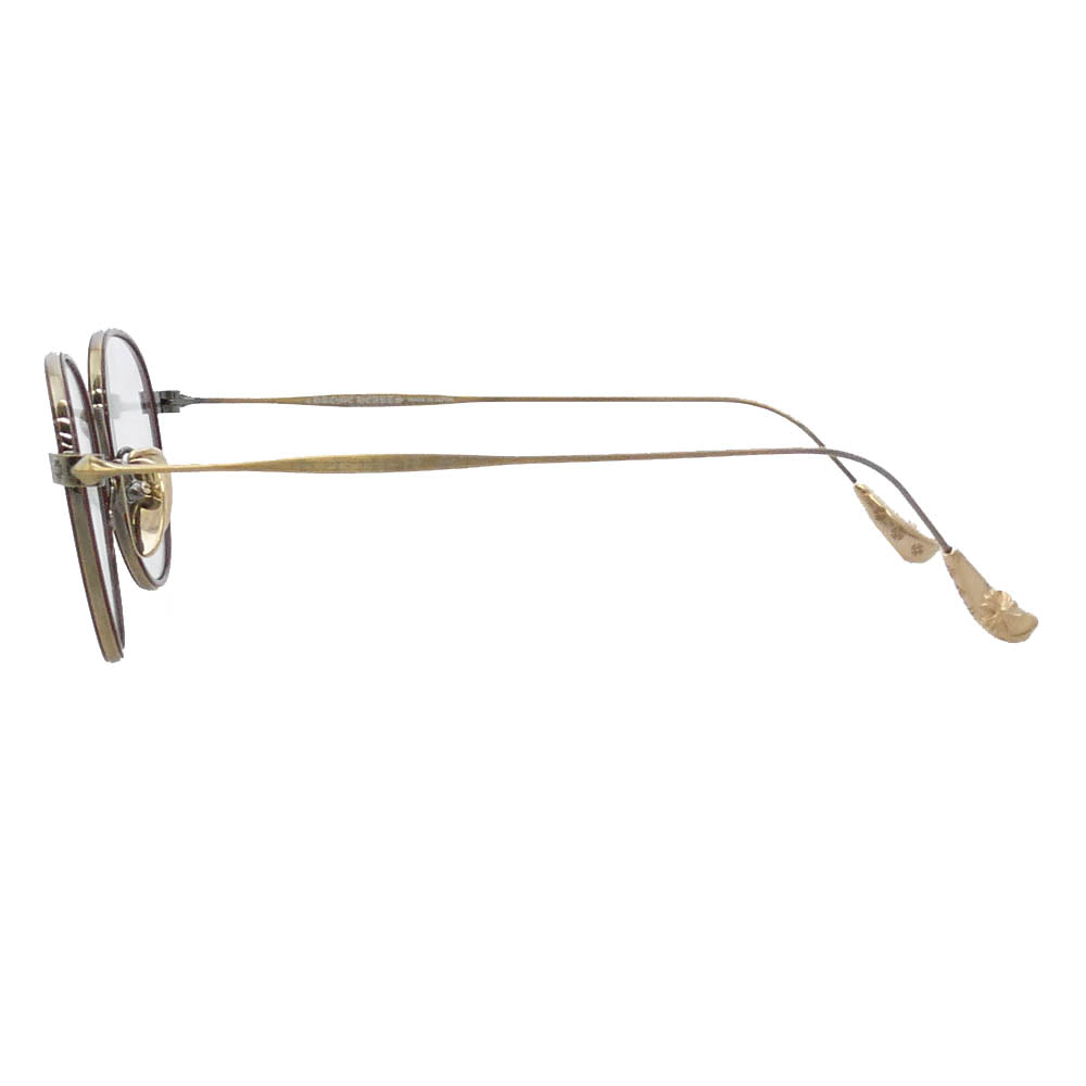 CHROME HEARTS クロムハーツ（原本無） 49□22-150 BONE PRONE IV 18KGP CHプラス テンプル メタル 眼鏡 アイウェア ゴールド フレーム：ブラウン系、ゴールド系　レンズ：クリア系 49□22-150【極上美品】【中古】