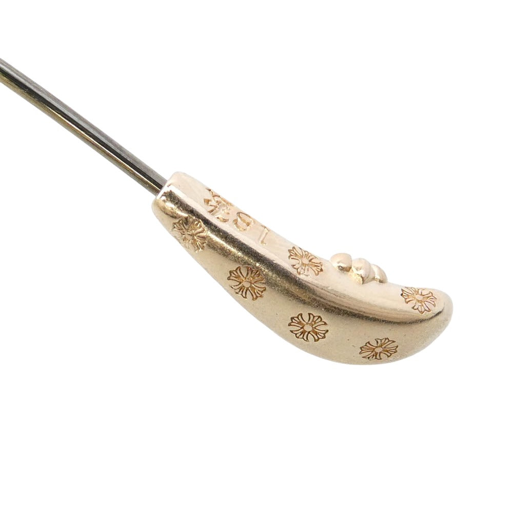 CHROME HEARTS クロムハーツ（原本無） 49□22-150 BONE PRONE IV 18KGP CHプラス テンプル メタル 眼鏡 アイウェア ゴールド フレーム：ブラウン系、ゴールド系　レンズ：クリア系 49□22-150【極上美品】【中古】