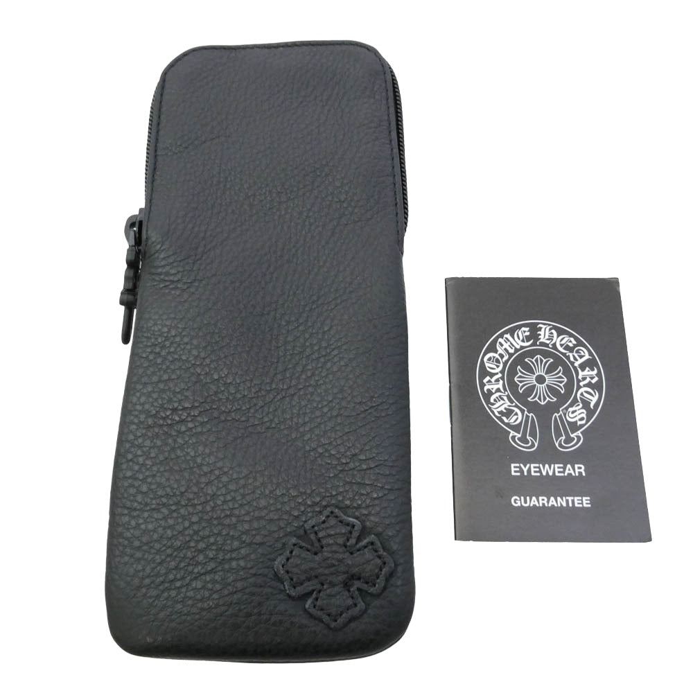 CHROME HEARTS クロムハーツ（原本無） 49□22-145 BUBBA-A クロス テンプル メタル フレーム 眼鏡 アイウェア グレー フレーム：グレー系シルバー系　レンズ：クリア系 49□22-145【極上美品】【中古】