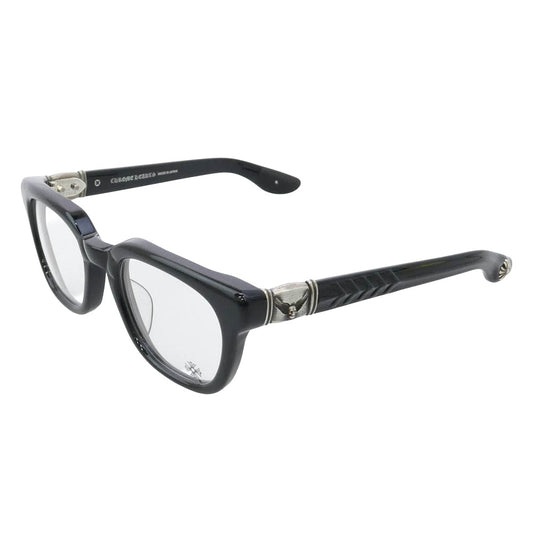 CHROME HEARTS クロムハーツ（原本無） 51□21-140 WELL HELL YEAH FOTI フォティ テンプル ウェリントン フレーム 眼鏡 アイウェア フレーム：ブラック系シルバー系　レンズ：クリア系 51□21-140【極上美品】【中古】