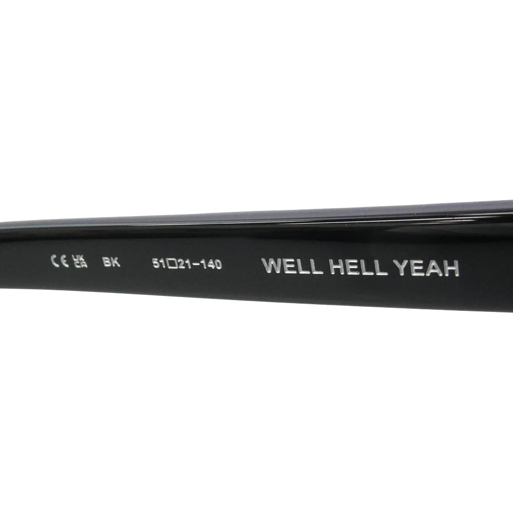 CHROME HEARTS クロムハーツ（原本無） 51□21-140 WELL HELL YEAH FOTI フォティ テンプル ウェリントン フレーム 眼鏡 アイウェア フレーム：ブラック系シルバー系　レンズ：クリア系 51□21-140【極上美品】【中古】