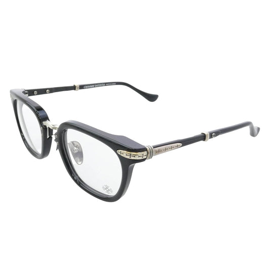 CHROME HEARTS クロムハーツ（原本無） 51□23-145 TITANASLUVR メタル テンプル 眼鏡 アイウェア フレーム：ブラック系、シルバー系、レンズ：クリア系 51□23-145【極上美品】【中古】