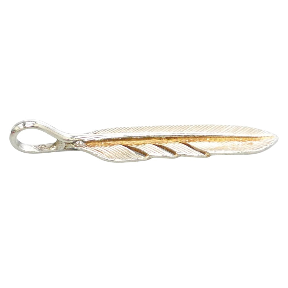 ザサン 小 フェザー ペンダントトップ シルバー系【中古】