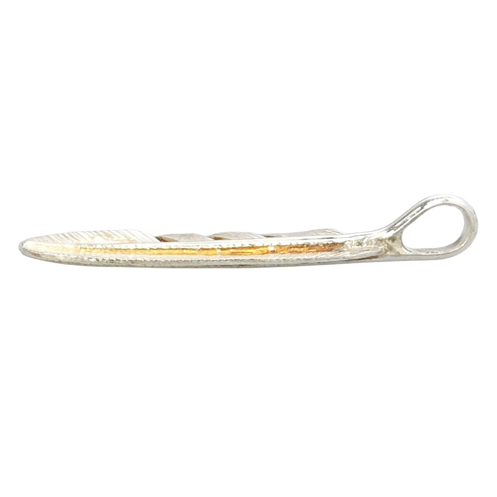 ザサン 小 フェザー ペンダントトップ シルバー系【中古】