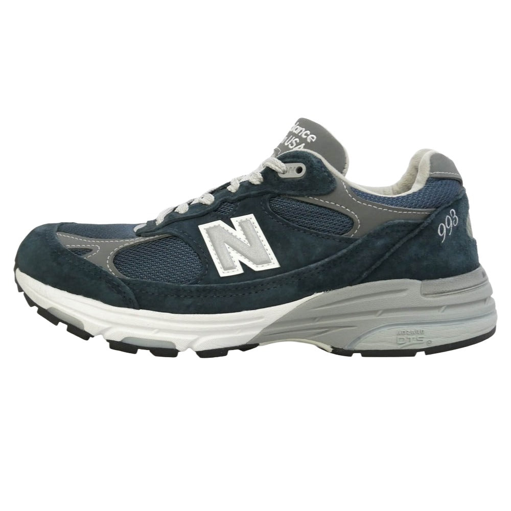 NEW BALANCE ニューバランス MR993NV MADE in USA 993 Navy ネイビー スエード メッシュ スニーカー ネイビー系 26cm【中古】
