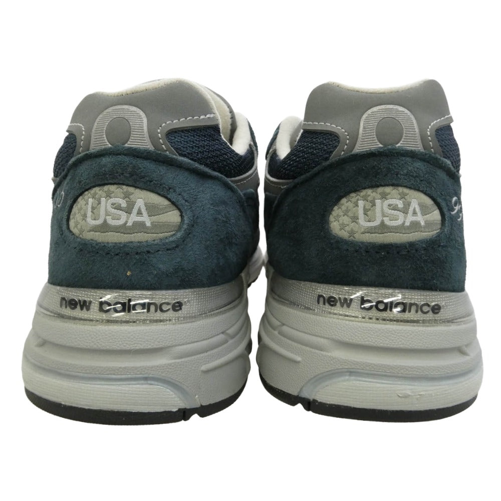 NEW BALANCE ニューバランス MR993NV MADE in USA 993 Navy ネイビー スエード メッシュ スニーカー ネイビー系 26cm【中古】