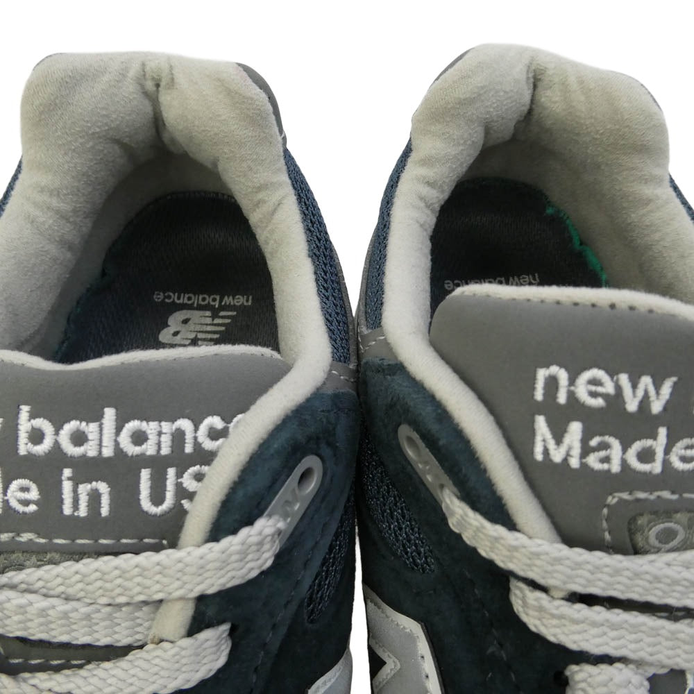 NEW BALANCE ニューバランス MR993NV MADE in USA 993 Navy ネイビー スエード メッシュ スニーカー ネイビー系 26cm【中古】