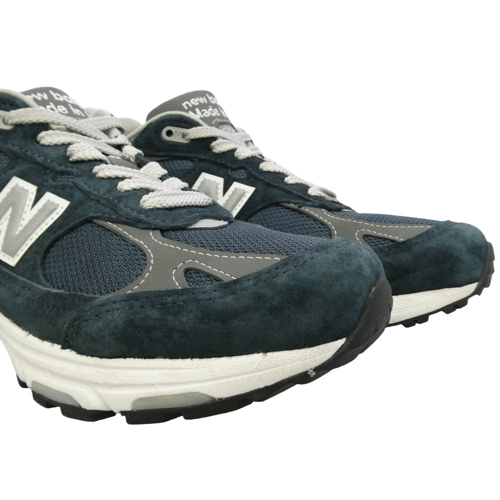 NEW BALANCE ニューバランス MR993NV MADE in USA 993 Navy ネイビー スエード メッシュ スニーカー ネイビー系 26cm【中古】