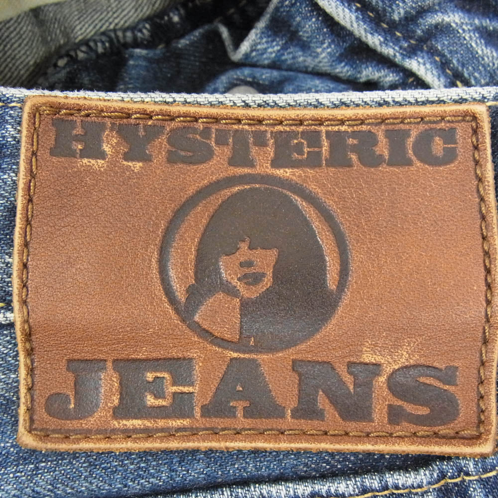 HYSTERIC GLAMOUR ヒステリックグラマー ダメージ加工 デニム スタッズ ショーツ ショート パンツ インディゴブルー系 M【中古】