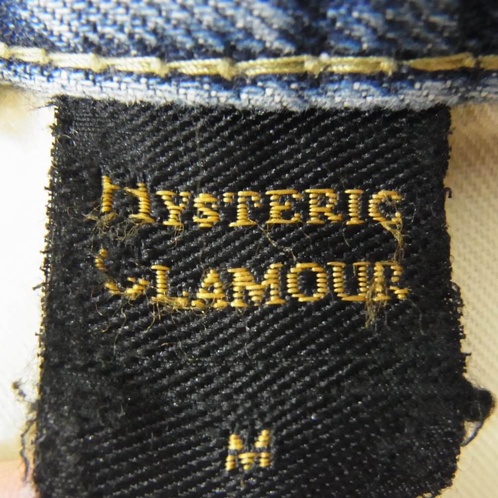HYSTERIC GLAMOUR ヒステリックグラマー ダメージ加工 デニム スタッズ ショーツ ショート パンツ インディゴブルー系 M【中古】