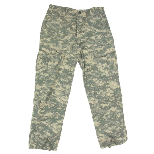 米軍 00s 米軍 迷彩 デジタルカモ ACUカモ ミリタリー パンツ カーキ系 M【中古】