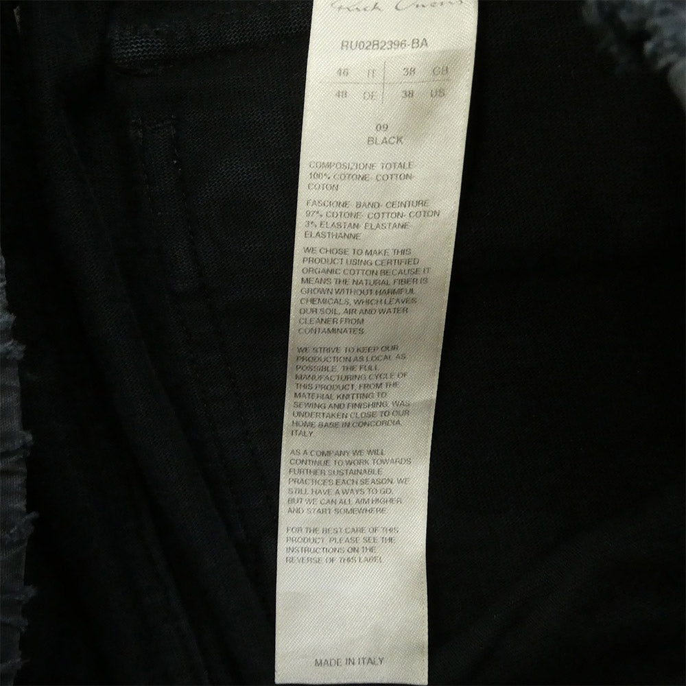 Rick Owens リックオウエンス 22AW RU02B2396-BA MASTODON CARGO マストドン カーゴ パンツ ブラック系 46【中古】