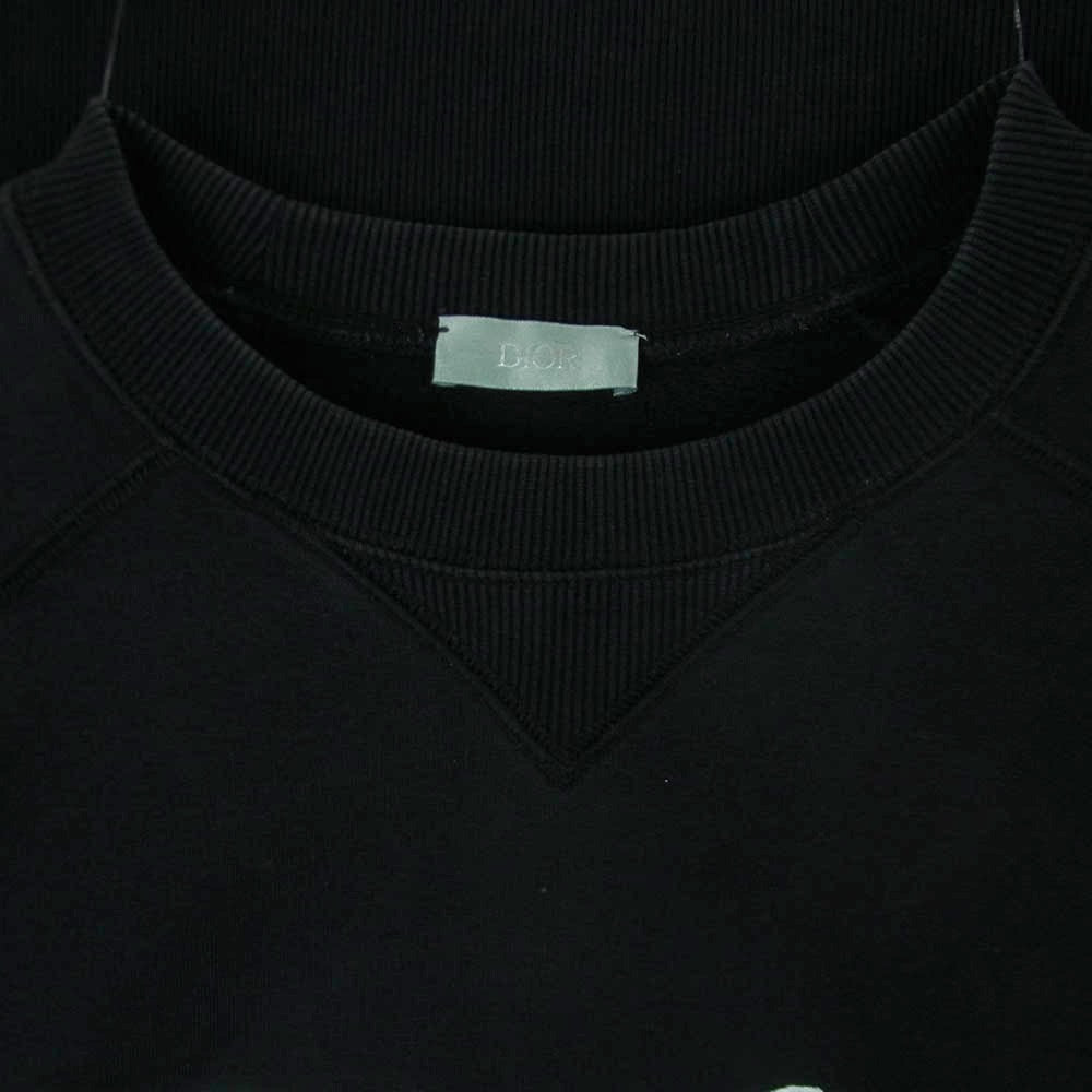 Christian Dior クリスチャンディオール 143J684C0531 PETER DOIG ロゴ刺繍 エンブロイダリー スウェット トレーナー ブラック系 XXL【中古】