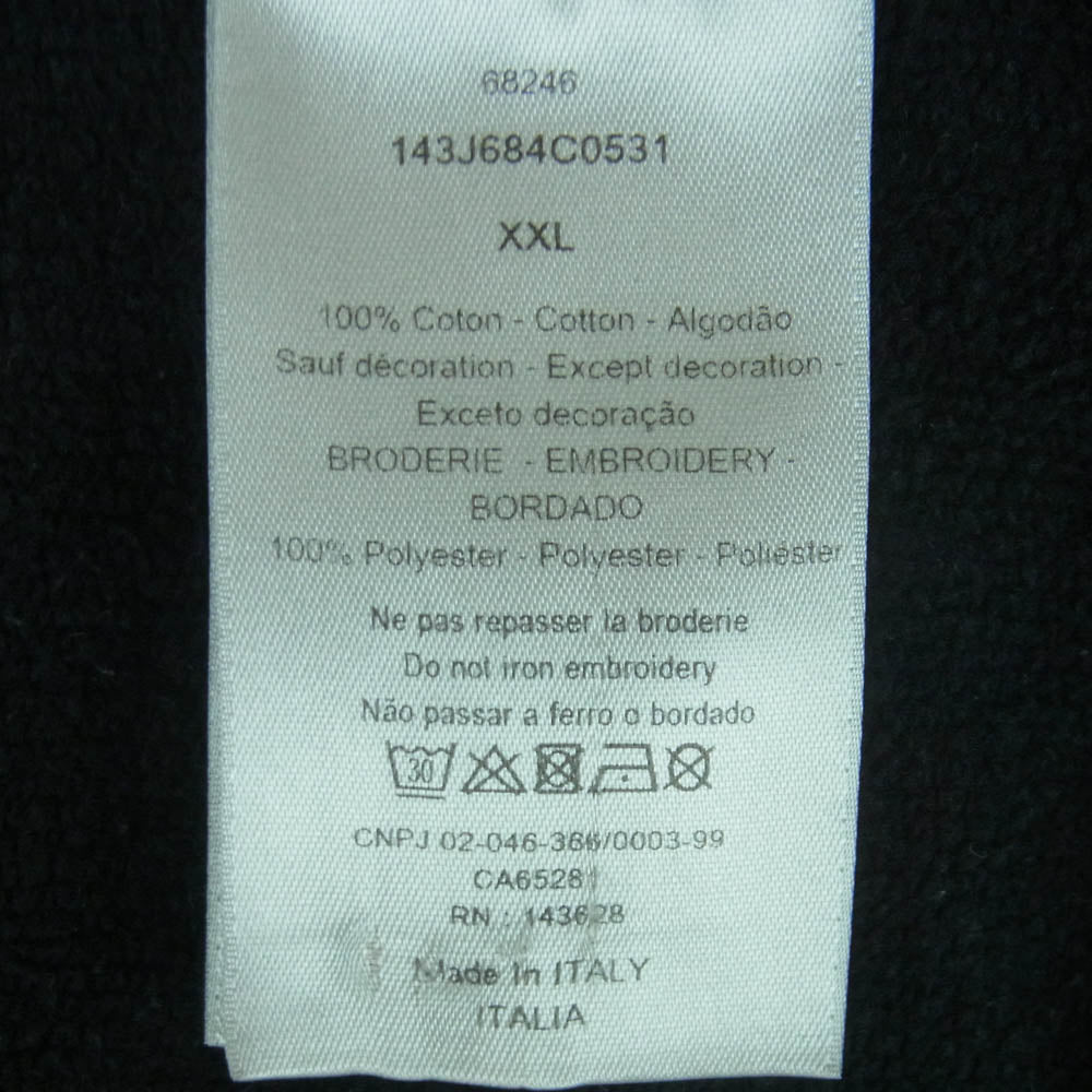 Christian Dior クリスチャンディオール 143J684C0531 PETER DOIG ロゴ刺繍 エンブロイダリー スウェット トレーナー ブラック系 XXL【中古】