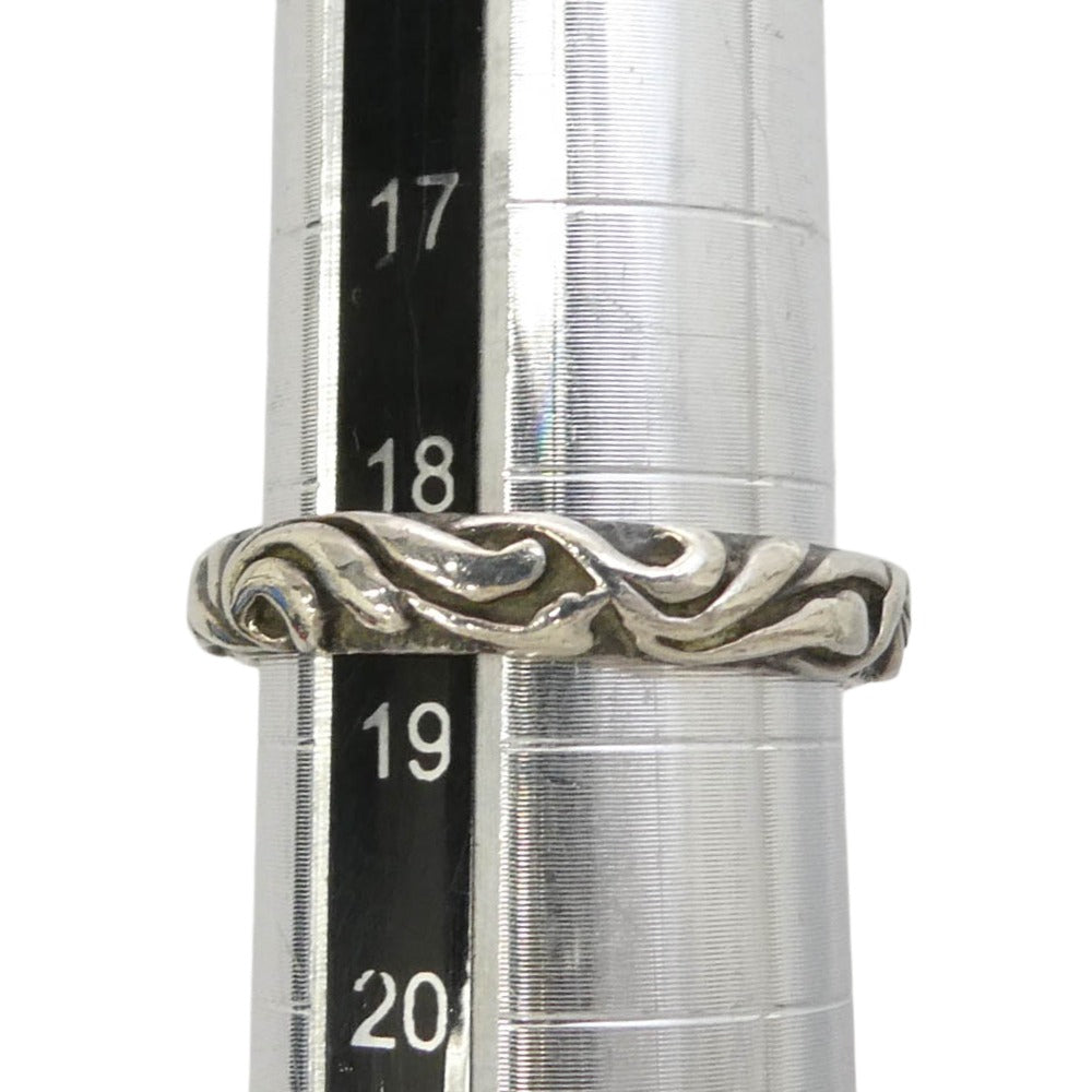 A&G エーアンドジー スクロール リング シルバー系 約18.5号【中古】