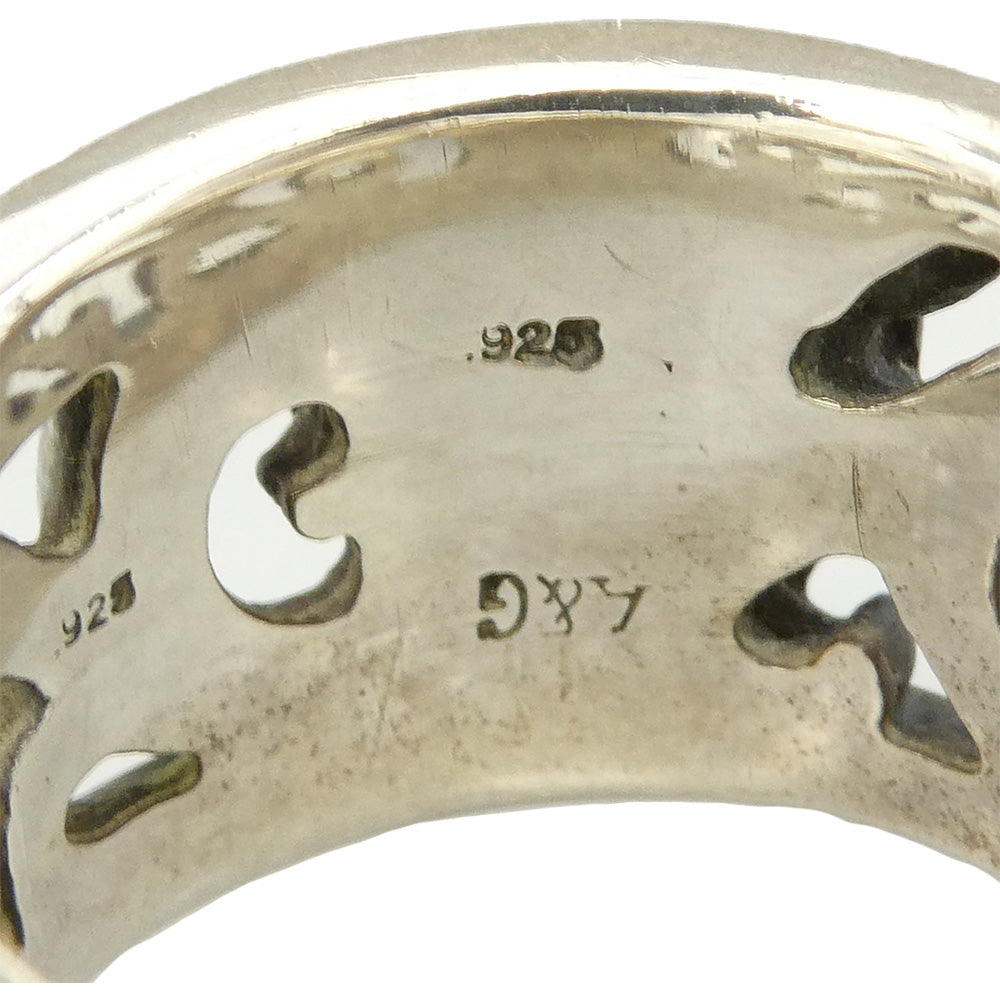 A&G エーアンドジー ハートモチーフ リング シルバー系 約19.5号【中古】