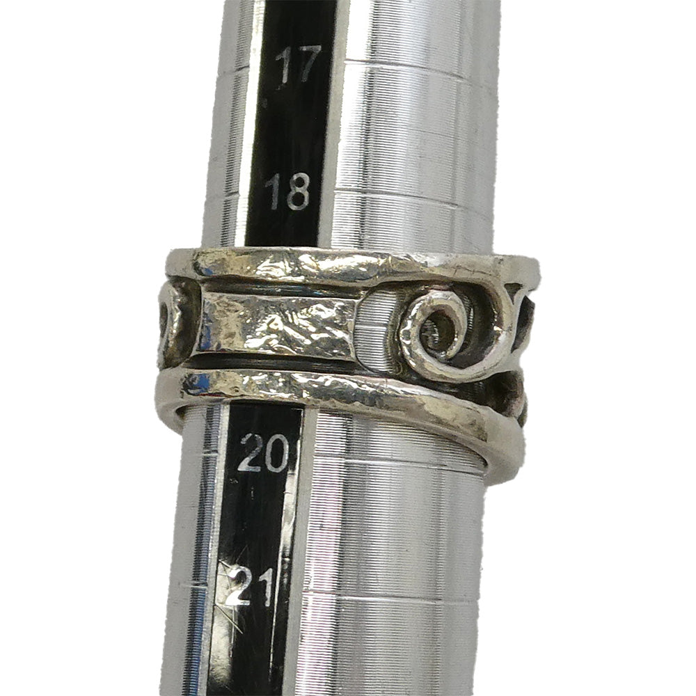 A&G エーアンドジー ハートモチーフ リング シルバー系 約19.5号【中古】