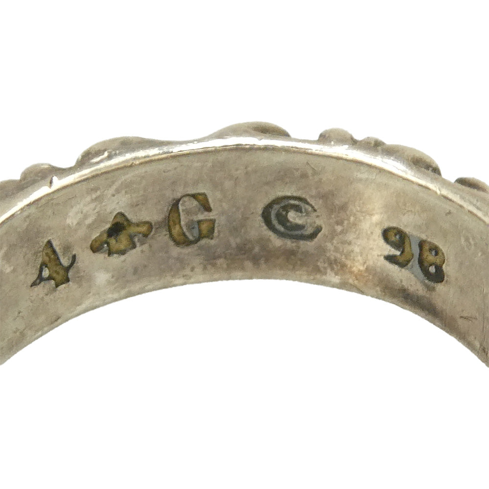 A&G エーアンドジー フローラルクロス モチーフ リング シルバー系 約20.5号【中古】