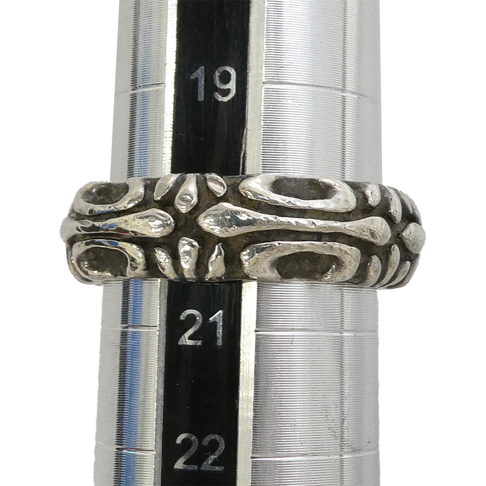 A&G エーアンドジー フローラルクロス モチーフ リング シルバー系 約20.5号【中古】