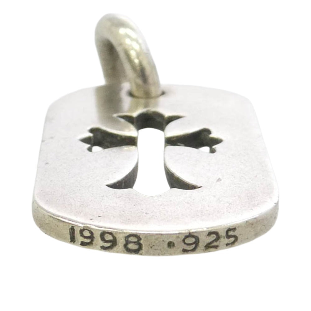 CHROME HEARTS クロムハーツ（原本無） D TAG SML CO CRS カットアウトクロス スモール ドッグタグ ペンダントトップ シルバー系【中古】