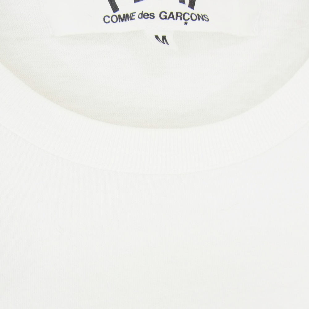PLAY COMME des GARCONS プレイコムデギャルソン AD2008 AZ-T062 CDG PLAY GREEN HEART ハート ビッグロゴ プリント 半袖 Tシャツ ホワイト系 M【中古】
