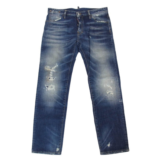 DSQUARED2 ディースクエアード 13AW S74LA0554 ダメージ加工 デニム パンツ インディゴブルー系 50【中古】