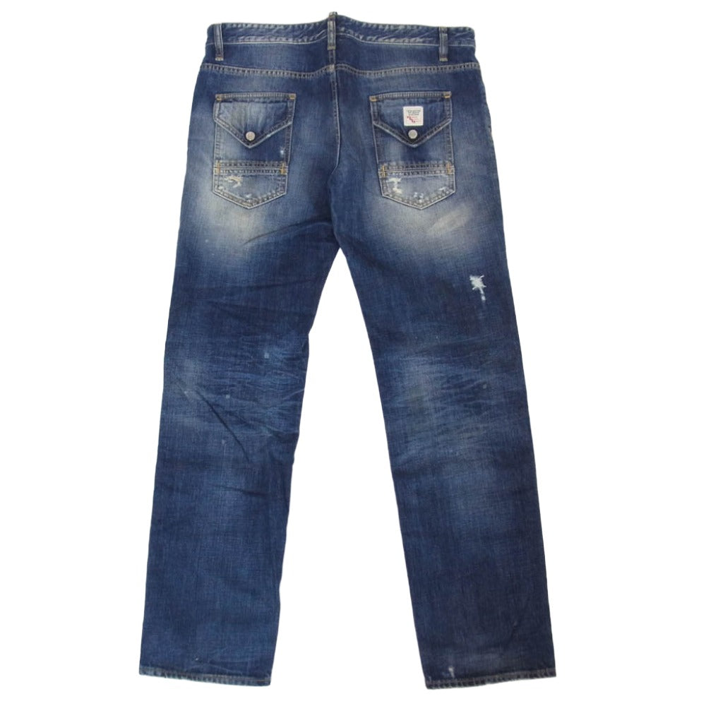 DSQUARED2 ディースクエアード 13AW S74LA0554 ダメージ加工 デニム パンツ インディゴブルー系 50【中古】