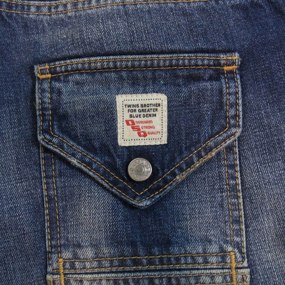 DSQUARED2 ディースクエアード 13AW S74LA0554 ダメージ加工 デニム パンツ インディゴブルー系 50【中古】