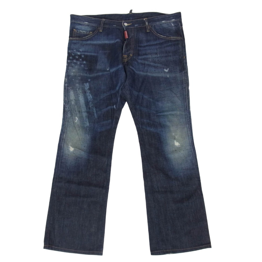 DSQUARED2 ディースクエアード 12SS S71LA0514 ダメージ加工 デニム パンツ インディゴブルー系 54【中古】