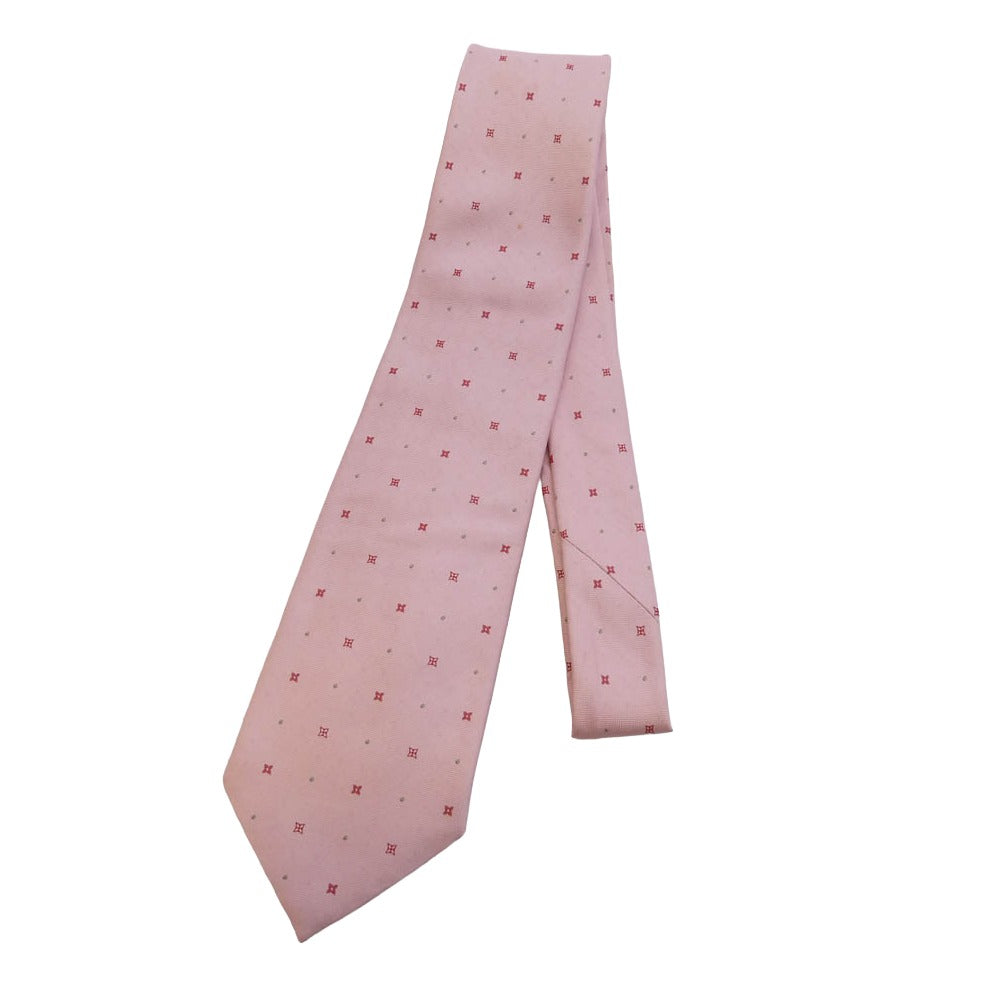 LOUIS VUITTON ルイ・ヴィトン 総柄 シルク ネクタイ ピンク系【中古】