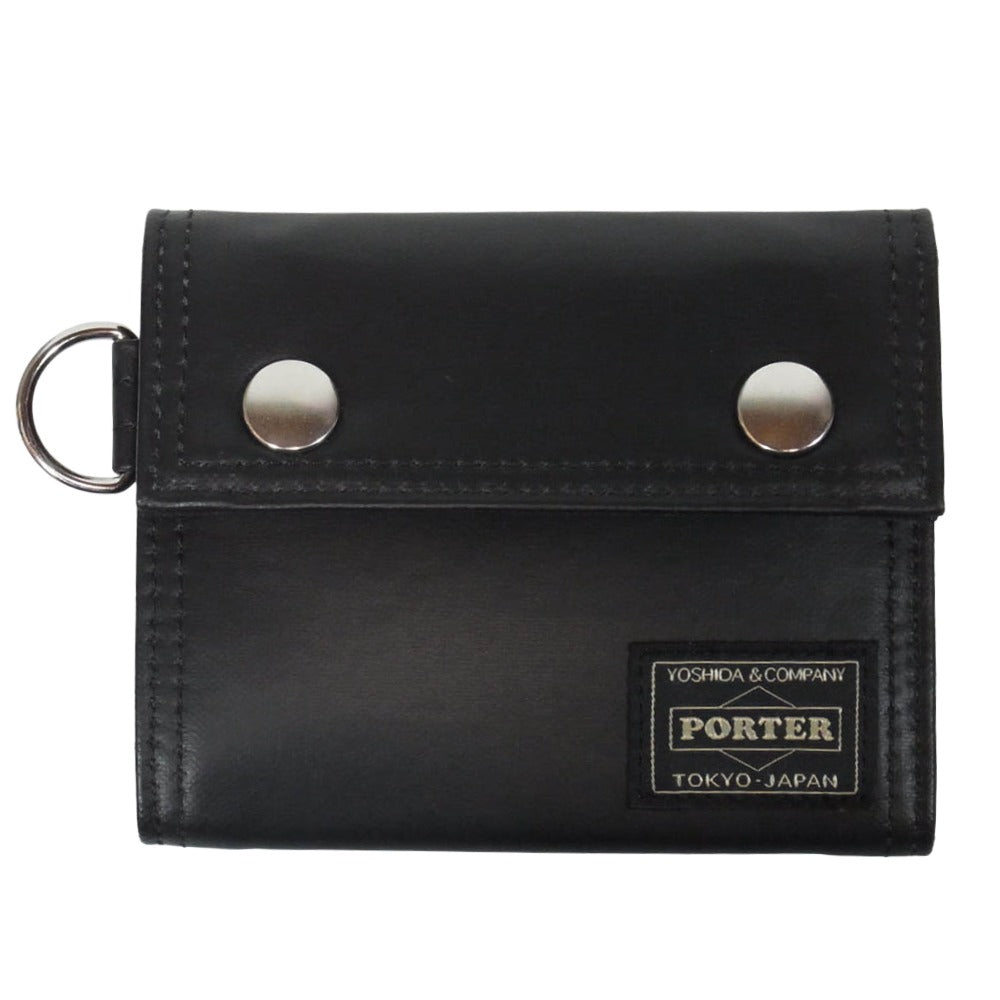 PORTER ポーター 707-27859 FREE STYLE POCKET CORD WALLET フリースタイル ポケット カード ウォレット 三つ折り財布 ブラック系【美品】【中古】