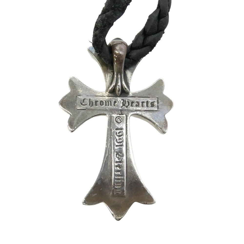 CHROME HEARTS クロムハーツ（原本無） CH CRS SML BC スモール CHクロス ボロチップ レザーブレード ネックレス ブラック系 シルバー系【中古】