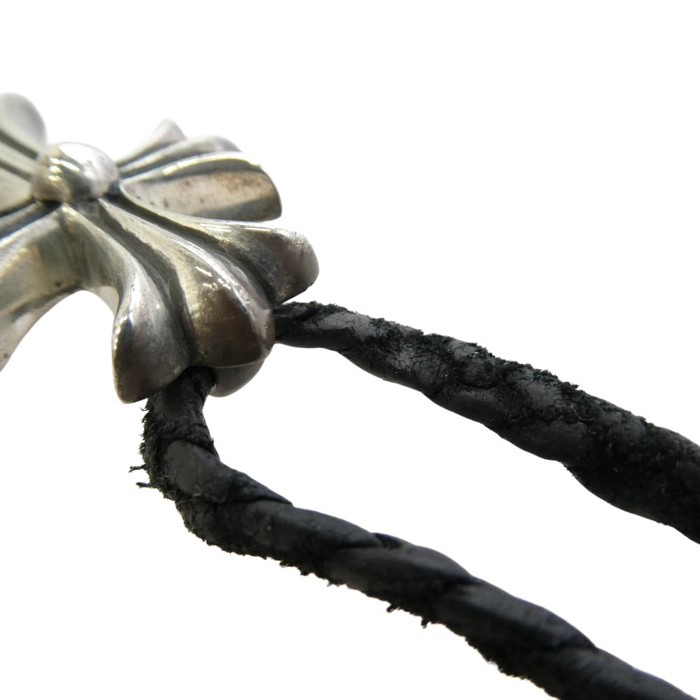 CHROME HEARTS クロムハーツ（原本無） CH CRS SML BC スモール CHクロス ボロチップ レザーブレード ネックレス ブラック系 シルバー系【中古】