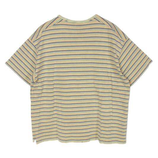 ANCELLM アンセルム ACW-05 WISM別注 DAMEGE BORDER T-SH ダメージ加工 ボーダー 半袖 Tシャツ イエロー系 2【中古】