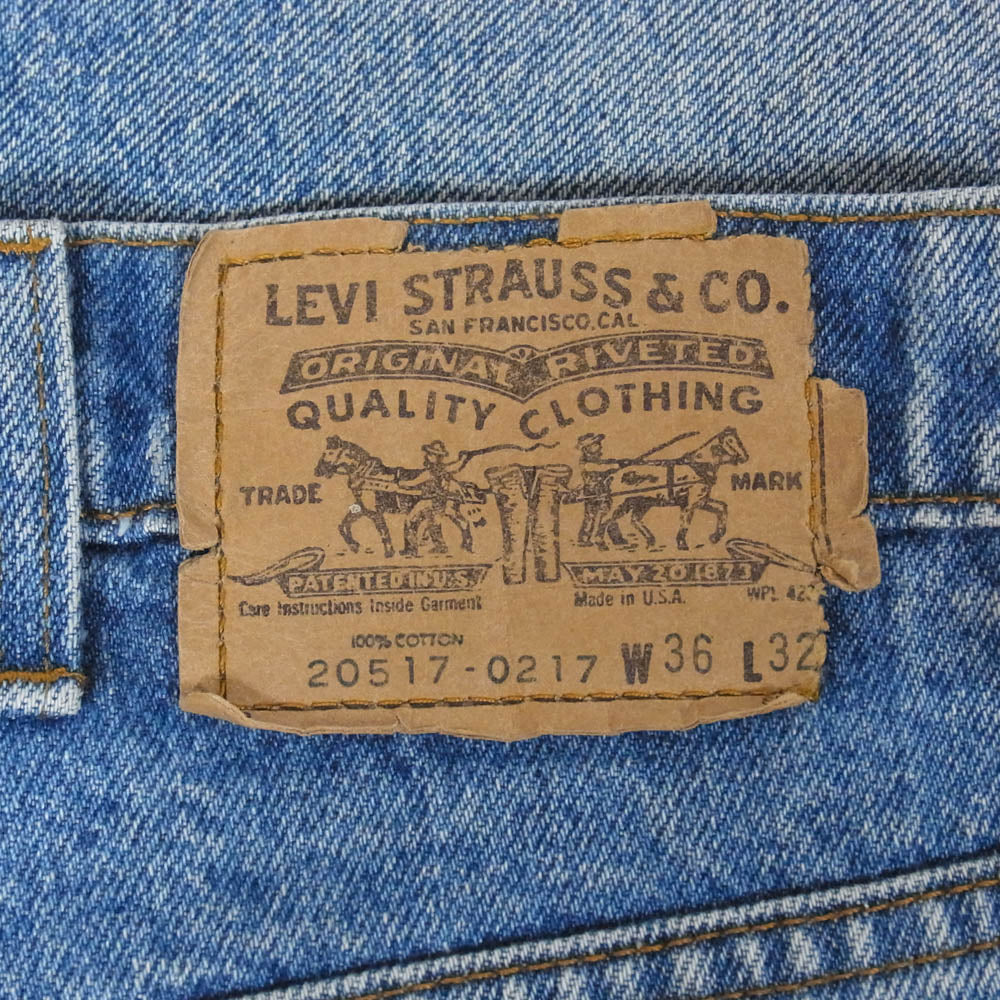 Levi's リーバイス 90s 517 オレンジタブ small e ボタン裏585 デニム パンツ インディゴブルー系 36【中古】