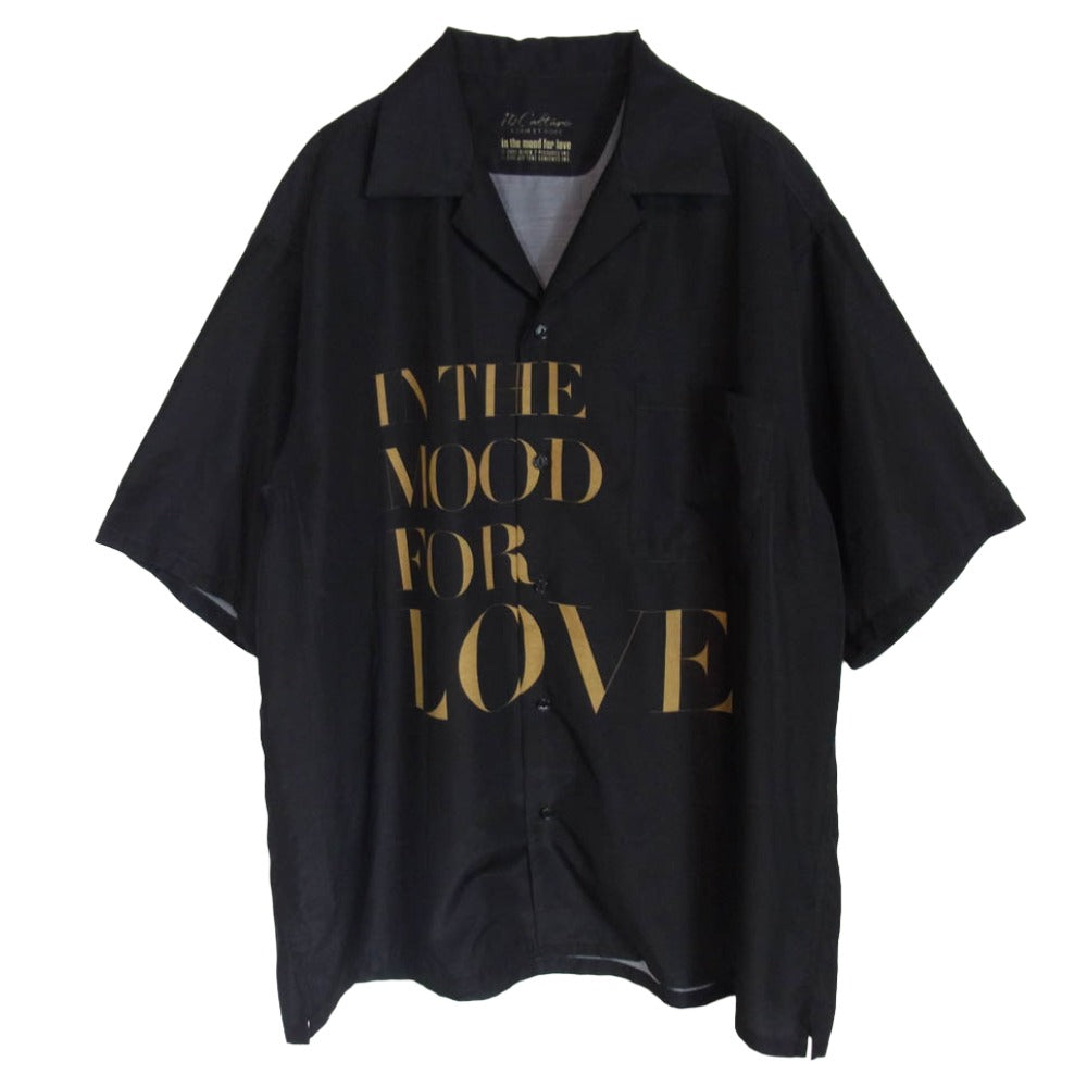 Adam et Rope' アダムエロペ 花様年華 25周年 × 10Culture for ADAM ET ROPE' IN THE MOOD FOR LOVE Half Sleeve Shirt 半袖 オープンカラー シャツ ブラック系 L【中古】