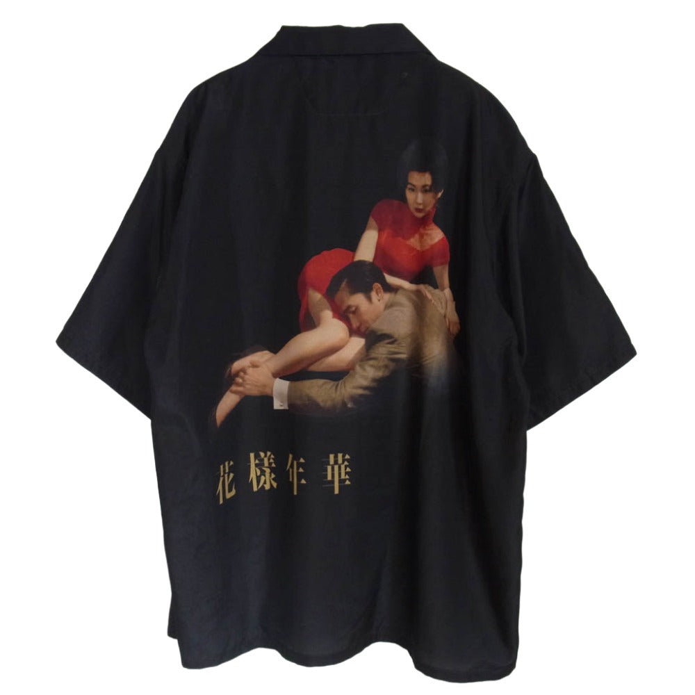 Adam et Rope' アダムエロペ 花様年華 25周年 × 10Culture for ADAM ET ROPE' IN THE MOOD FOR LOVE Half Sleeve Shirt 半袖 オープンカラー シャツ ブラック系 L【中古】